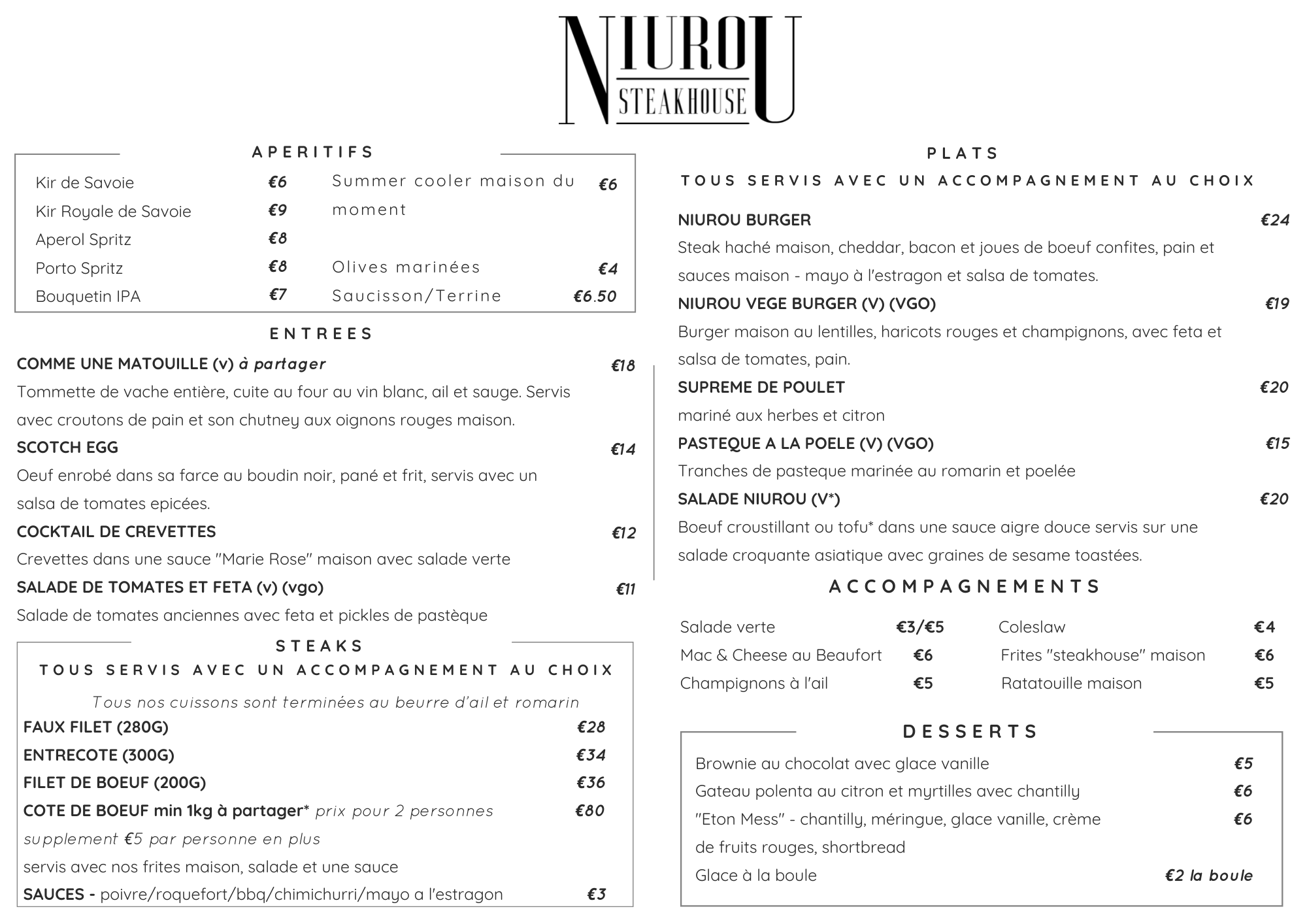 menu summer 2022